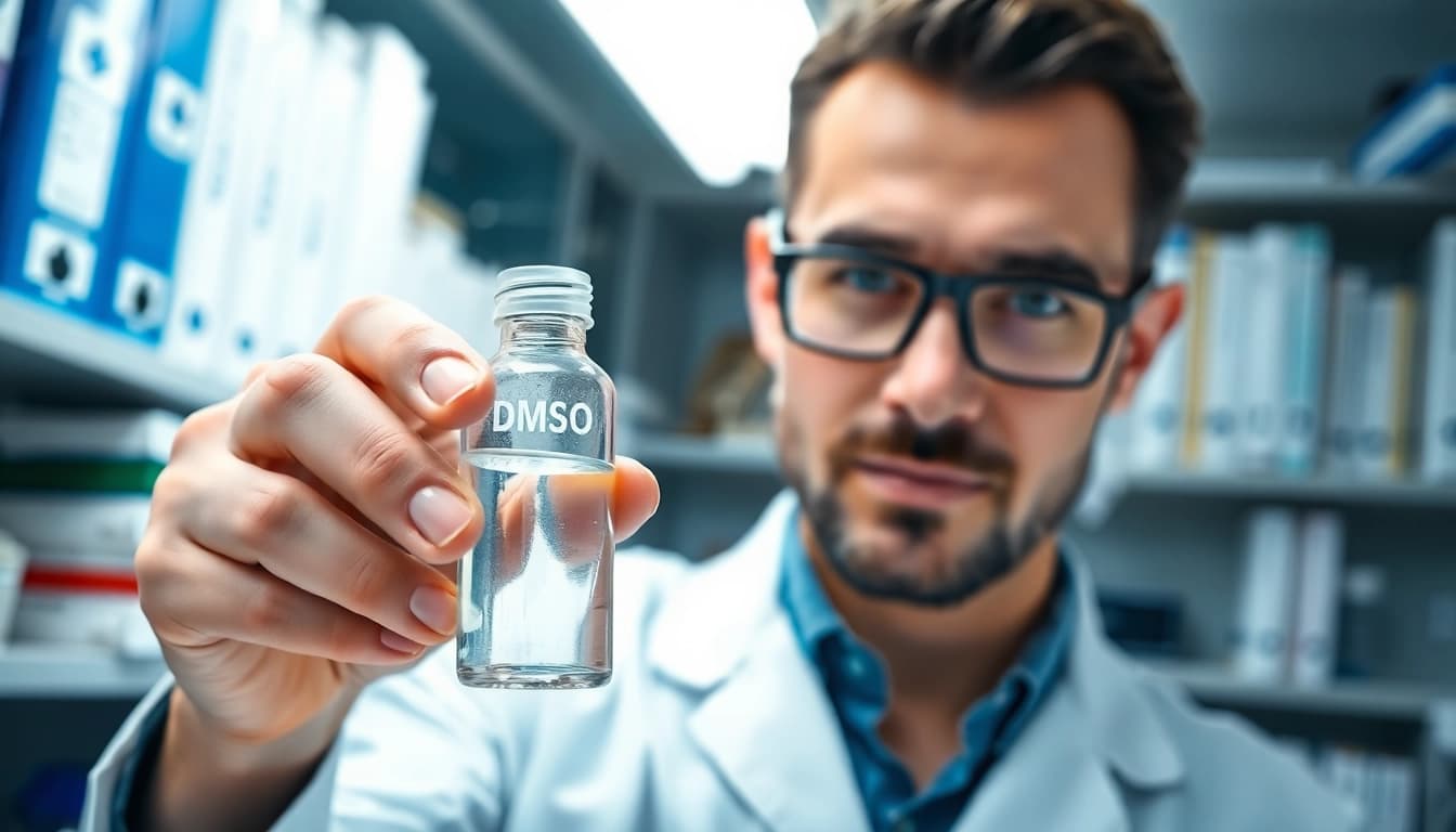 Discover the benefits of drinking dmso in a professional laboratory setting with a scientist.