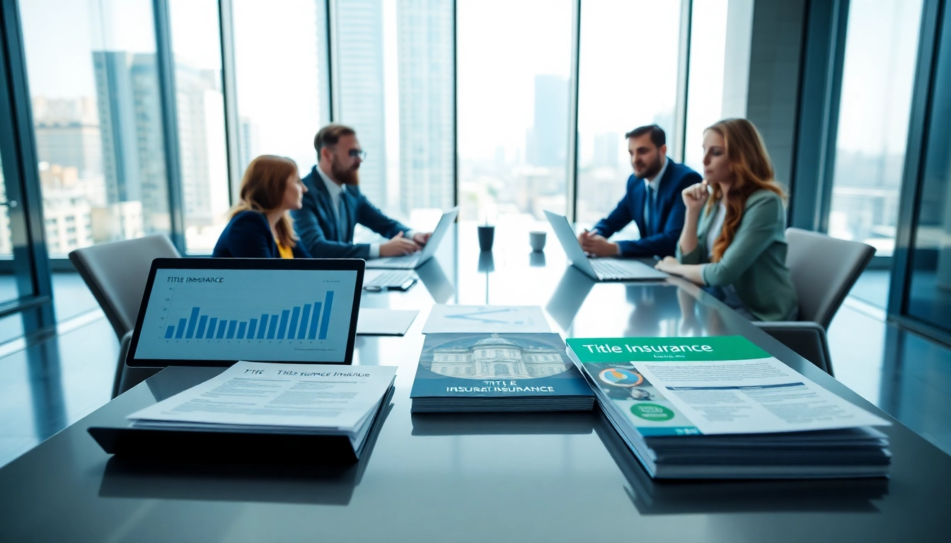 Discussing Title Insurance Services in a modern office setting with expertise and professionalism.