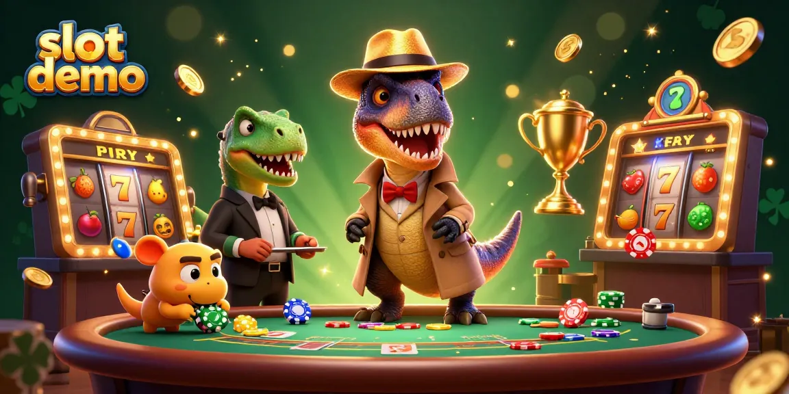 Experience thrilling slot demo gameplay with cartoon characters in a vibrant casino atmosphere.