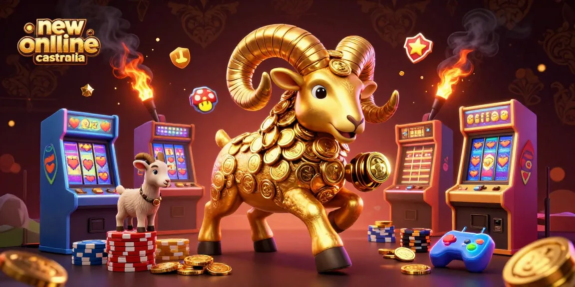 Experience the excitement of new online casinos Australia with a dynamic scene featuring vibrant game elements.
