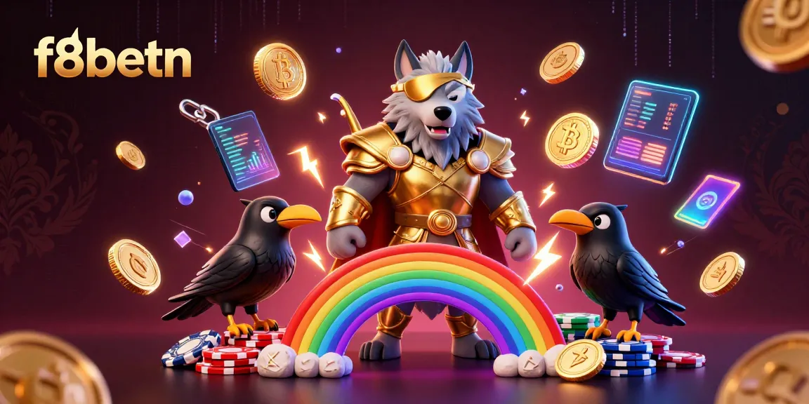 Engage with f8betn through a vibrant Norse mythology-themed 3D casino experience showcasing Odin and his ravens.