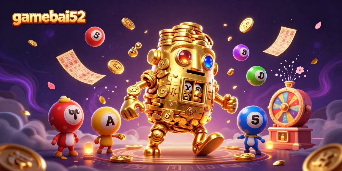Experience thrilling gaming action with the gamebai52 dynamic casino illustration featuring vibrant elements.
