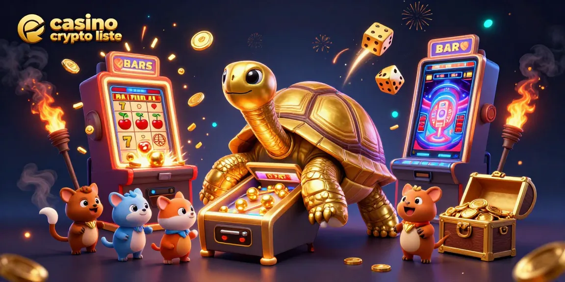 Jouer dans un casino crypto liste avec une tortue dorée et des machines à sous spectaculaires