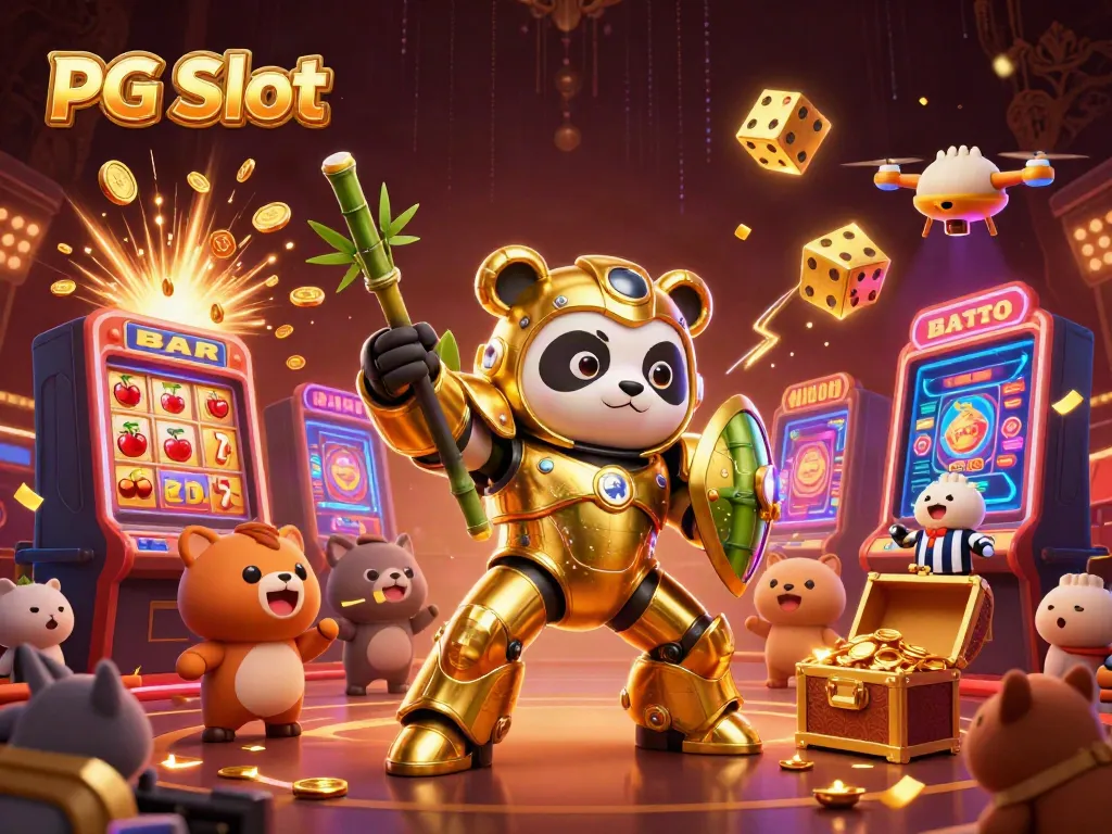 Rasakan kegembiraan bermain PG Slot dengan panda emas dalam pertempuran inovatif di kasino virtual.