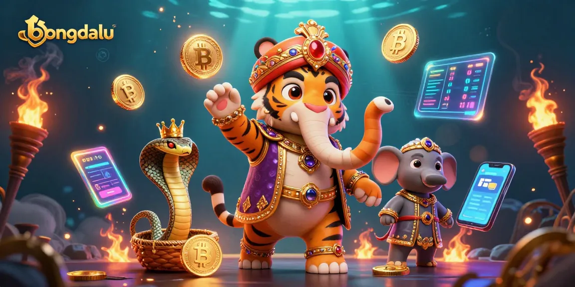 Experience the thrill with Bongdalu's vibrant gambling scene featuring exotic characters and crypto elements.