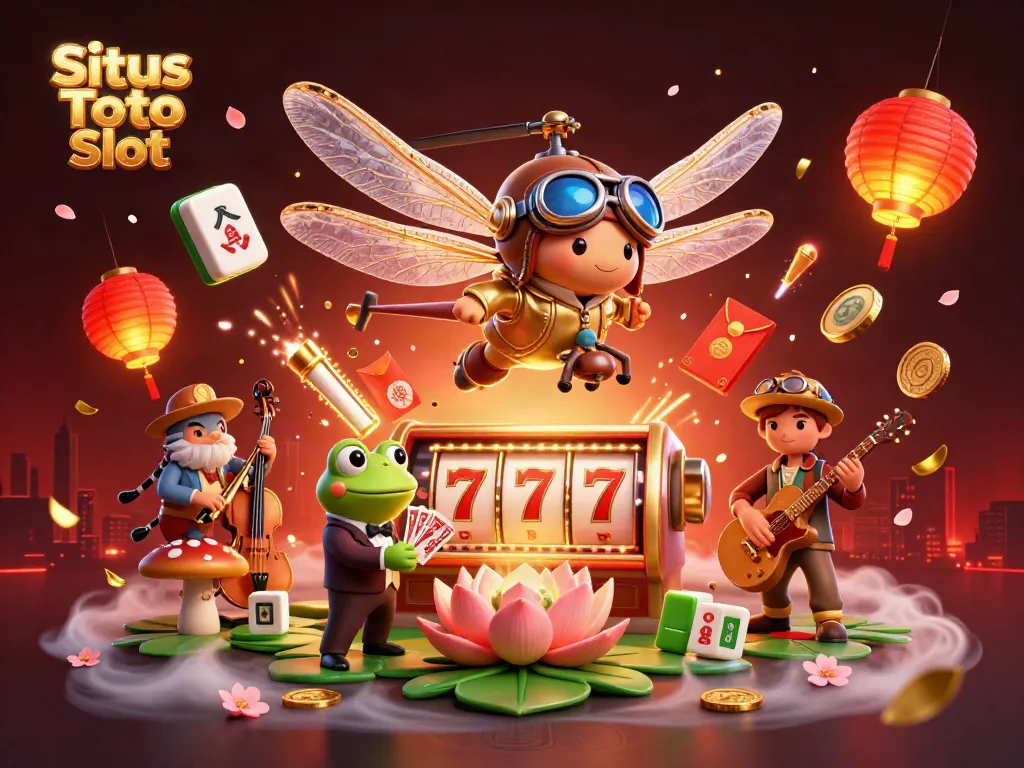 Permainan slot menarik di Situs Toto Slot dengan ilustrasi 3D yang hidup dan penuh warna.