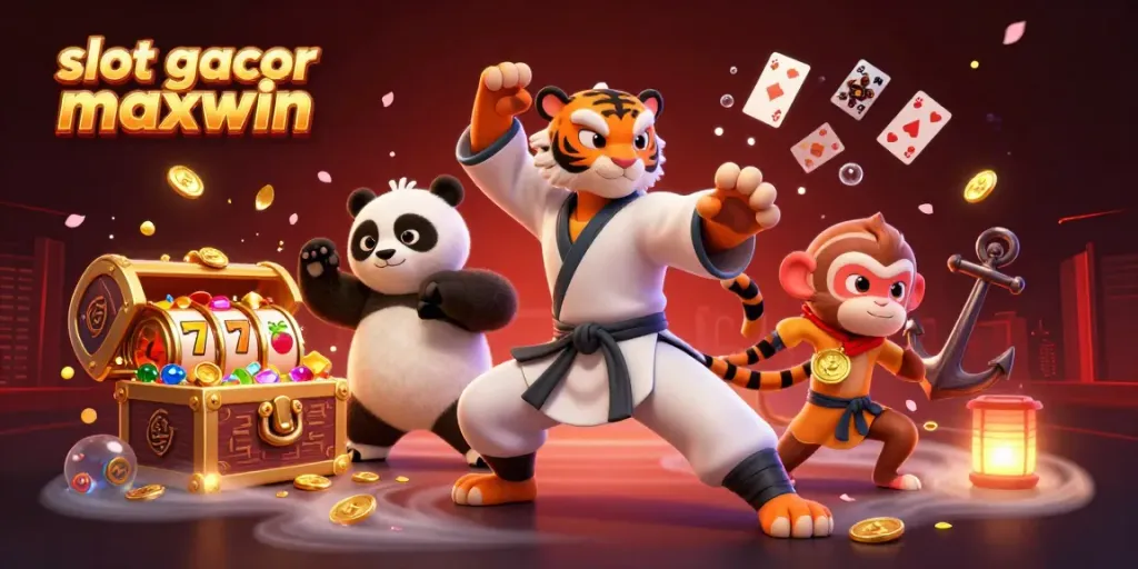 Engage in thrilling slot gacor maxwin gameplay with vibrant characters and dynamic game elements.