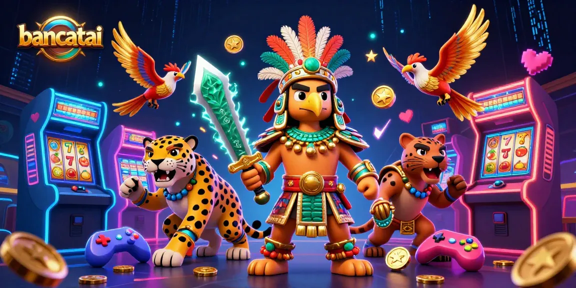 Engage in the vibrant casino world of bancatai with colorful characters and glowing elements.