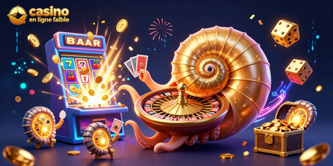 Gagnez au casino en ligne fiable avec un nautilus géant et des éléments de jeux vibrants.