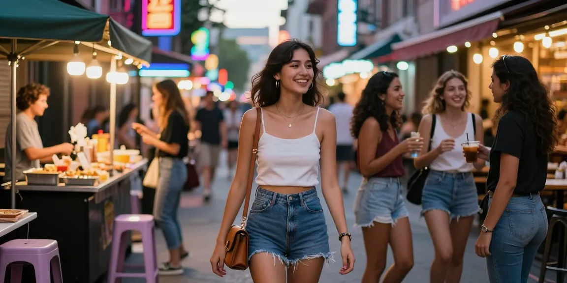 Gái gọi xuất hiện trong không gian phố đèn neon đầy sức sống