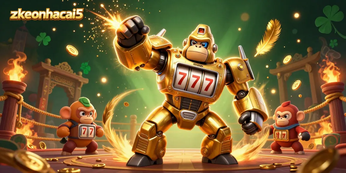 Engage with zkeonhacai5's thrilling slot mech battle filled with excitement and golden rewards.