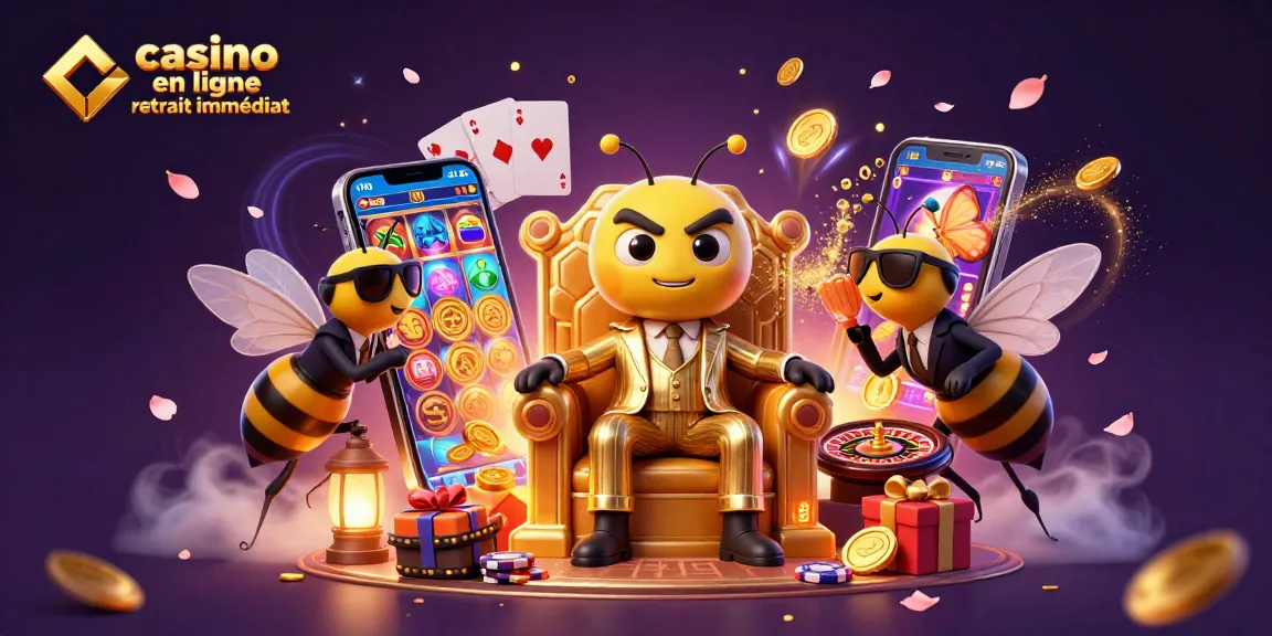 Casino en ligne retrait immédiat avec une variété d'éléments de jeu captivants et colorés.
