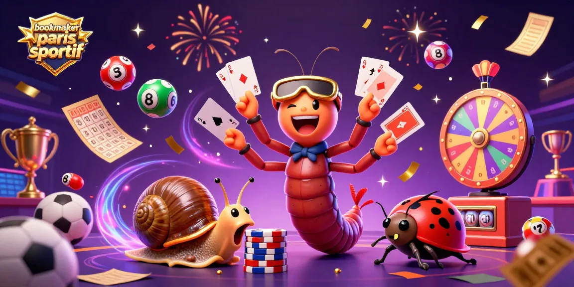 Pariez avec bookmaker paris sportif dans une illustration animée colorée et festive.