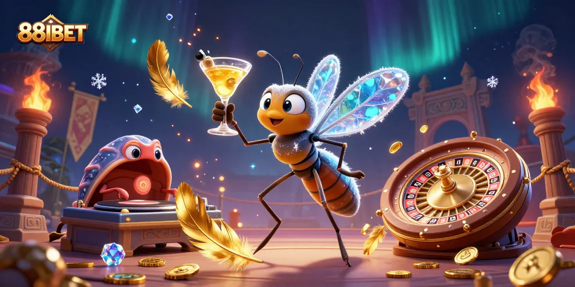 Engage with the dynamic casino experience of 88IBET, featuring a unique 3D scene in a vibrant illustration.