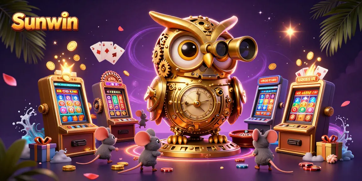 Experience thrilling gameplay with Sunwin’s captivating golden owl and vibrant casino elements.