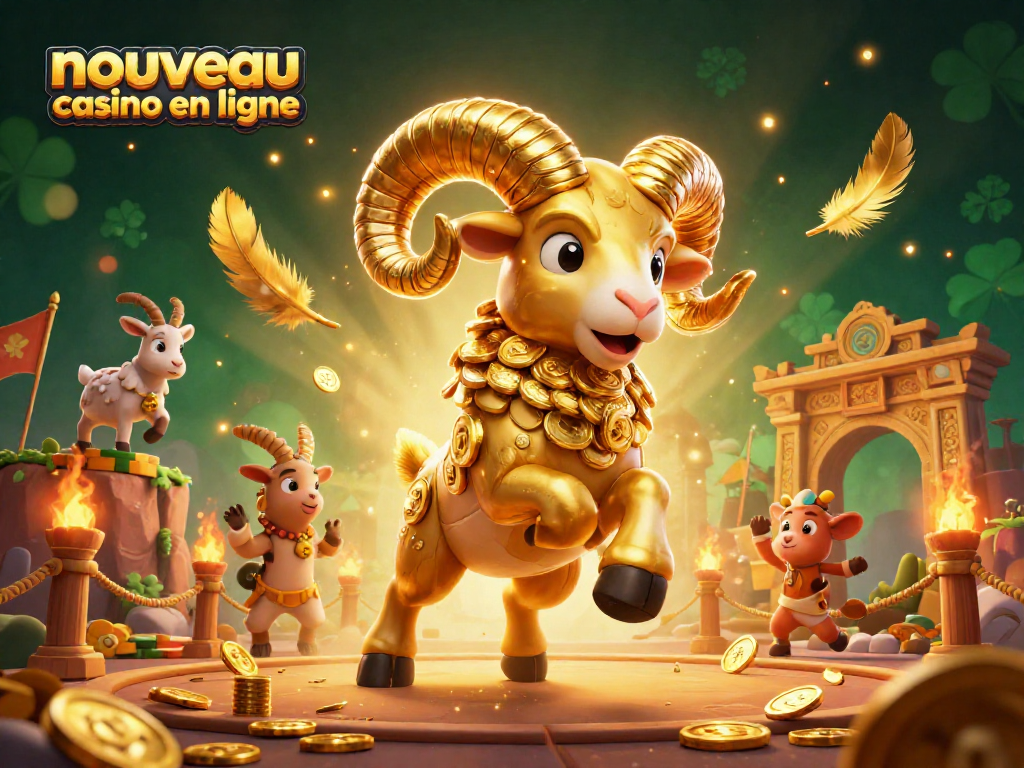 Profitez de l'adrénaline avec un nouveau casino en ligne éblouissant et festif, mettant en avant des ram et des éléments de jeu.