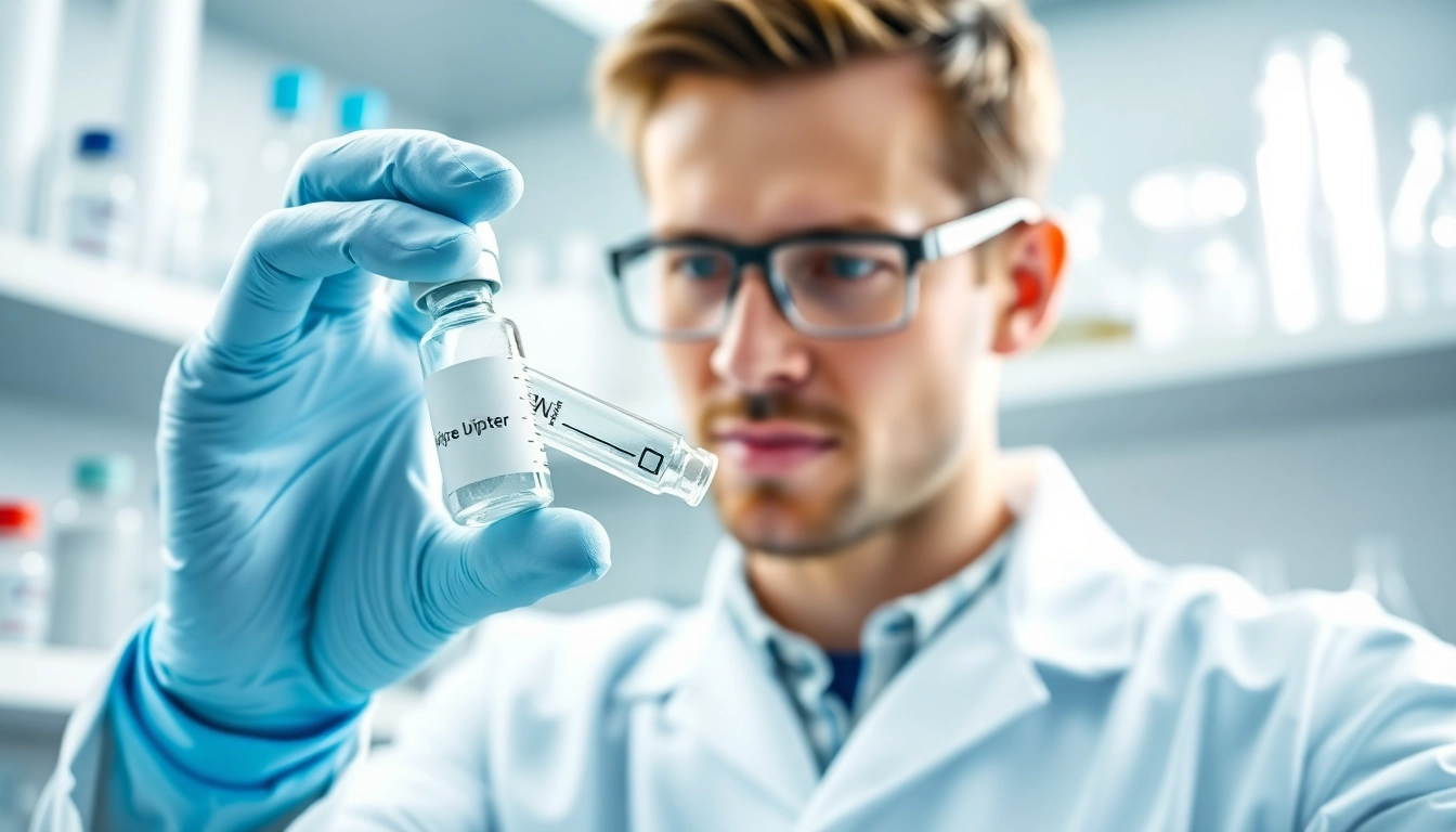 Researchers examining Dihexa Jupiter peptide, highlighting its significance in science.