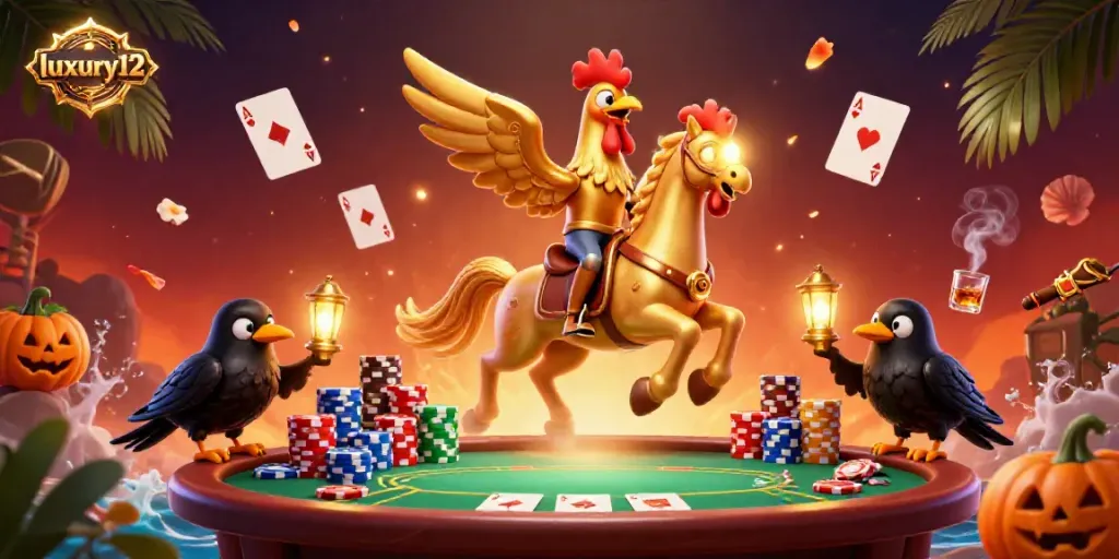 Win with luxury12 in this vibrant casino scene featuring engaging poker action and lively characters.