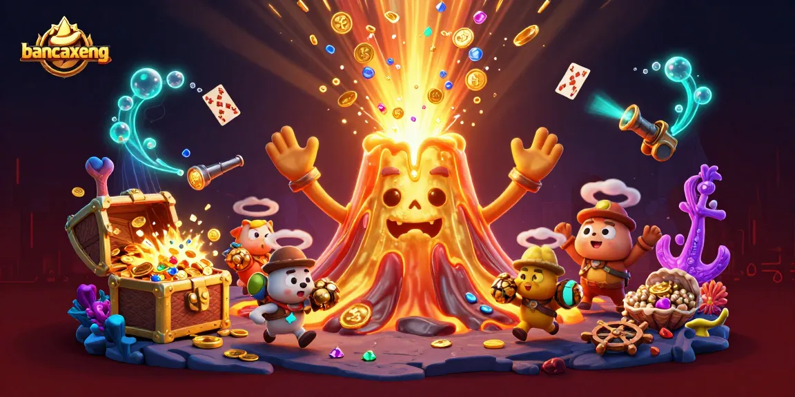 Engage in bancaxeng's thrilling treasure hunt through underwater gambling action framed by vibrant coral reefs.