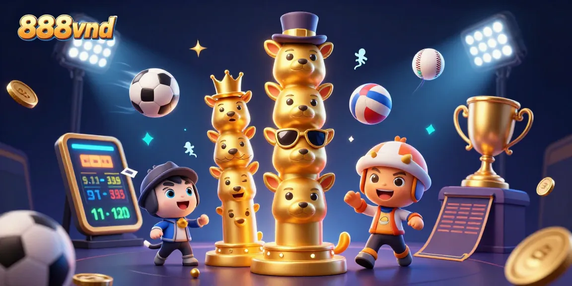 Experience thrilling action with 888vnd casino elements in a vibrant, dynamic illustration.