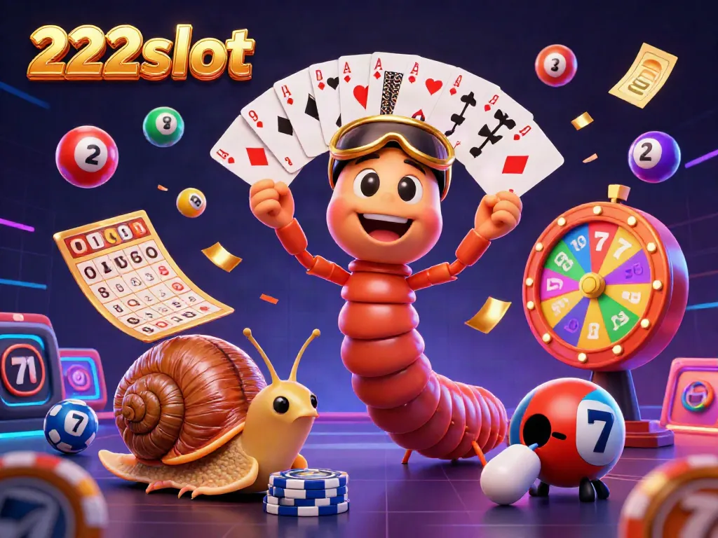Permainan kartu unik bersama dealer 222slot yang menampilkan berbagai elemen kasino untuk pengalaman bermain yang mendebarkan.