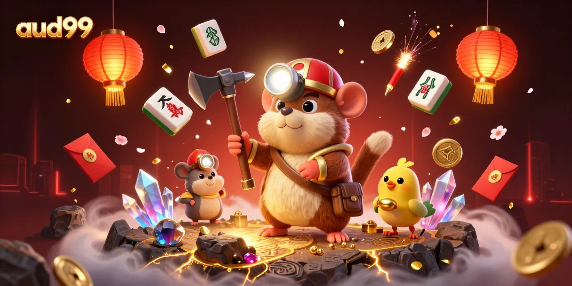 Engage in aud99 gaming adventures with a treasure hunter mole and dynamic casino elements.
