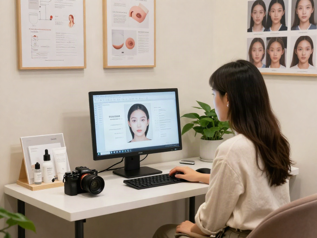 ClinicEvo cheaper than QOVES analysis in a professional beauty consultation room.