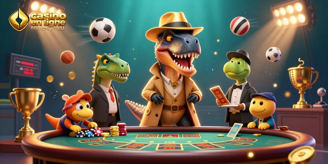 Plongez dans l'univers du casino en ligne France légal avec des héros dinosaures au blackjack.