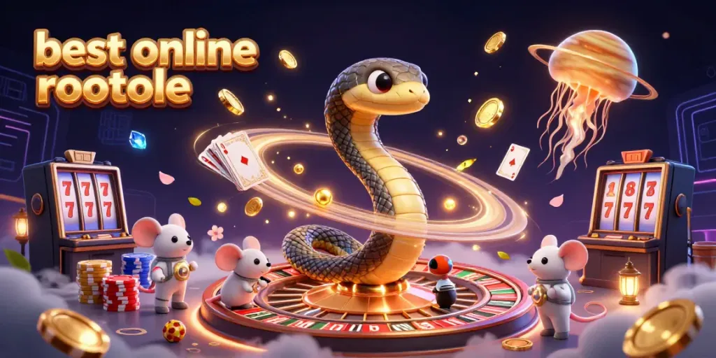 Experience the best online roulette with a cosmic twist featuring a Saturn snake dealer and colorful bets.