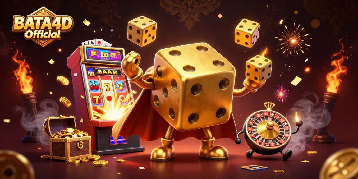Experience thrilling gaming with BATA4D Official featuring dynamic golden dice and slot machines.