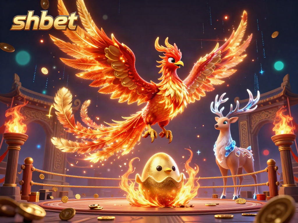 Experience thrilling gameplay with shbet's mystical elements and fiery characters in a dynamic casino scene.