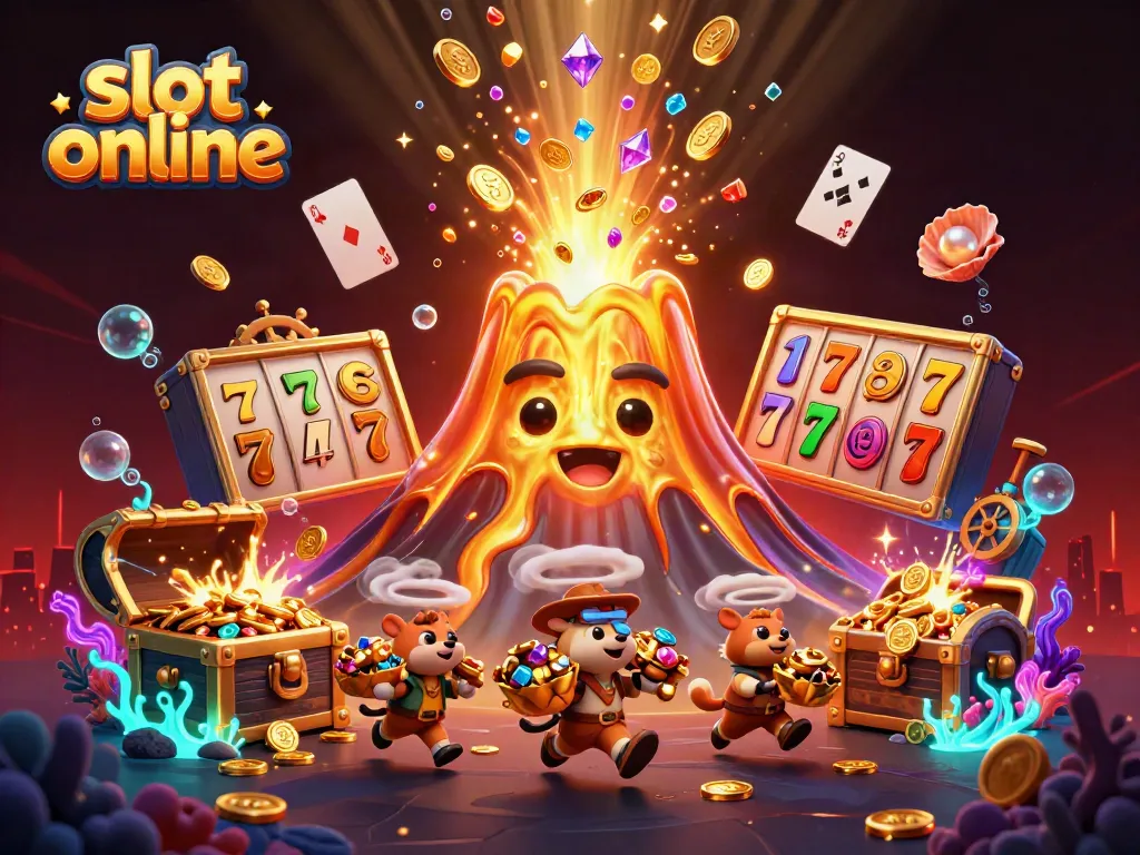 Experience thrilling slot online action with a 3D explosion of coins, gems, and animated characters!