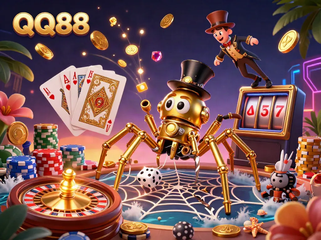 Experience fun and thrill at QQ88's online casino with engaging games and vibrant gambling elements.