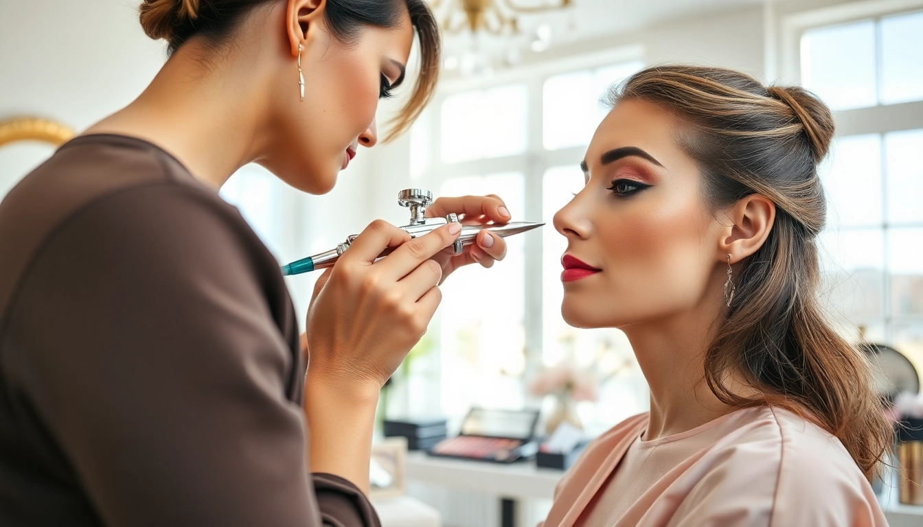 Transforming a client's look with expert skills as an Airbrush makeup artist Dallas