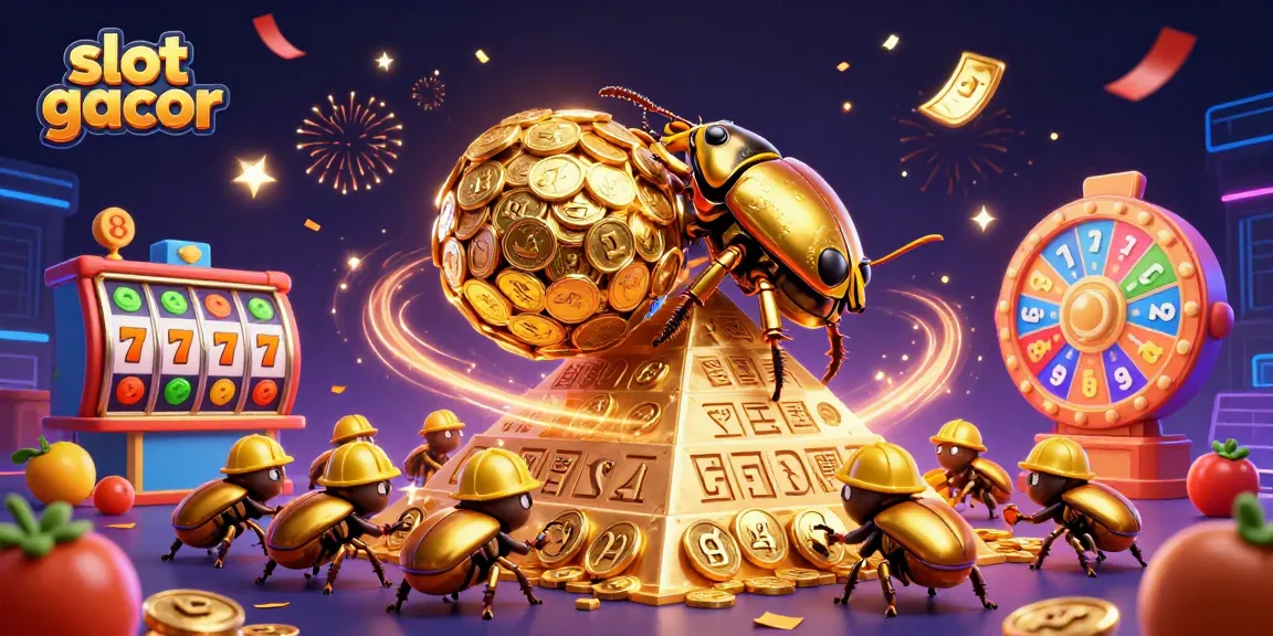 Experience exciting slot gacor gaming with dynamic jackpots and vibrant symbols in this colorful scene.
