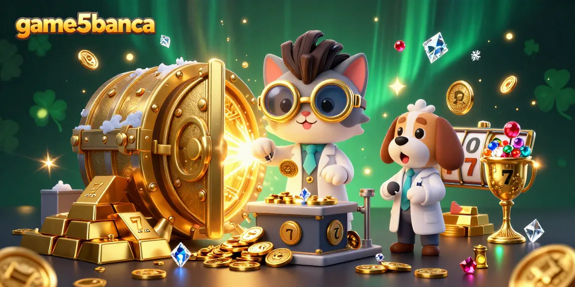 Spin and win with game5banca's vibrant casino scene featuring lucky slots and enchanting treasures.