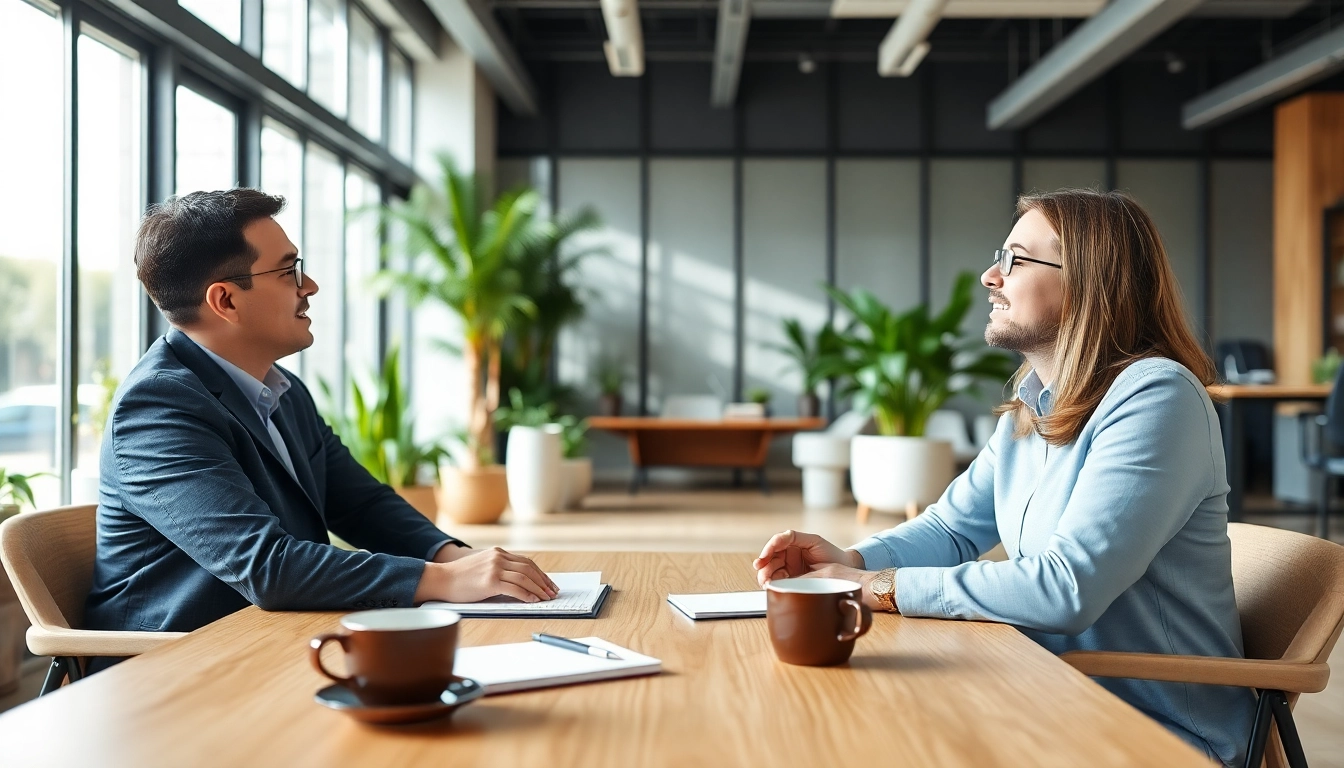 Engaging career coaching session showcasing professional interaction and personal growth.