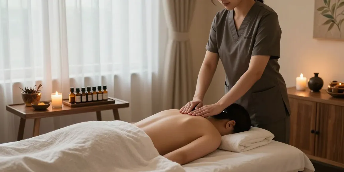 mantra88 premium massage therapy scene with calming aromatherapy.