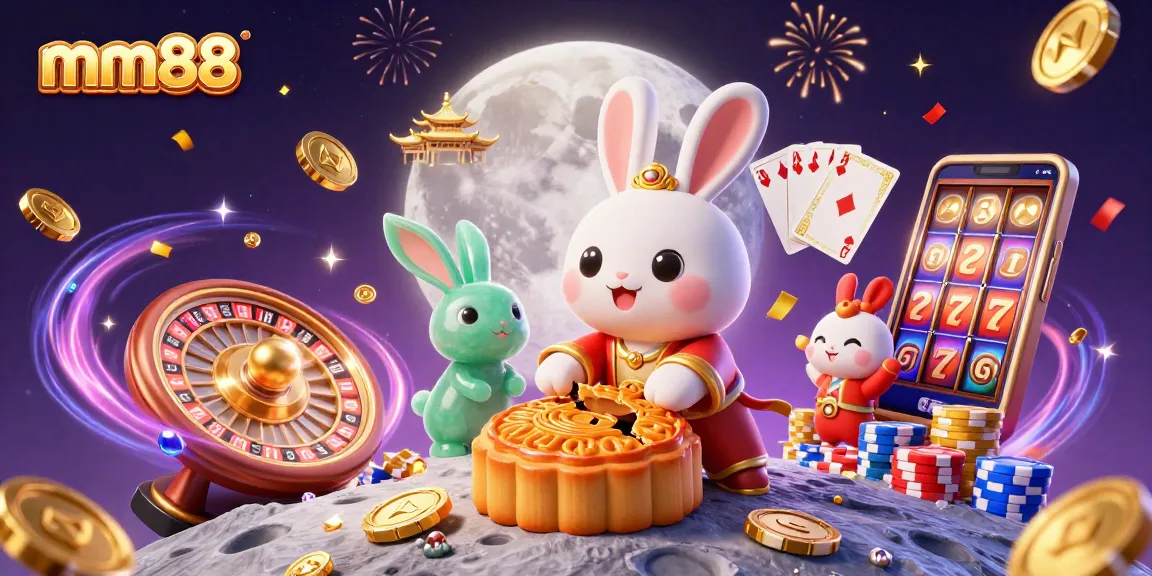 Experience MM88 magic with a vibrant casino-themed illustration of Chinese folklore characters.