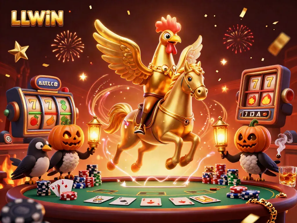 Experience exciting gameplay with LLWIN, featuring unique characters and animated game elements.