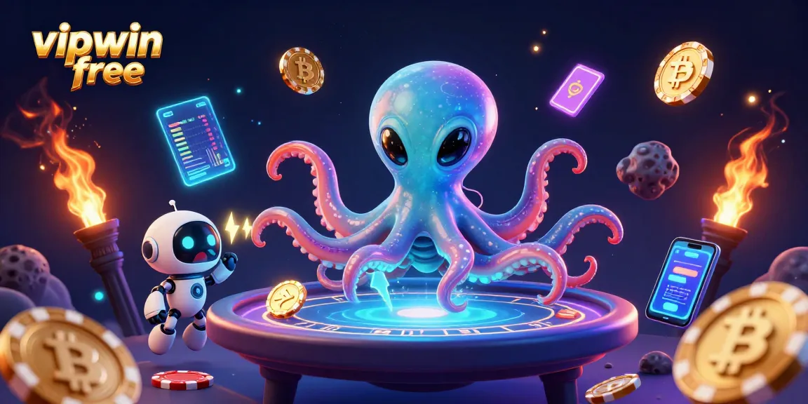 Experience thrilling gameplay at vipwin free with our vibrant 3D scene illustrating online gambling excitement.