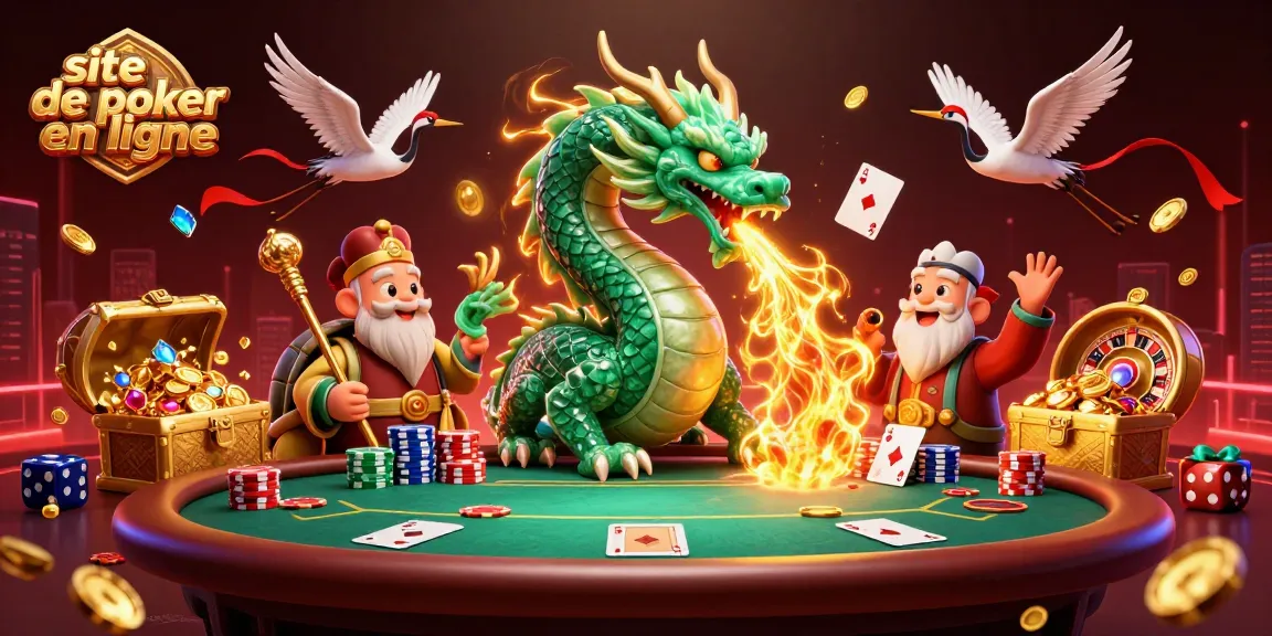 Profitez du meilleur site de poker en ligne pour jouer avec des dragons et des crânes chanceux.